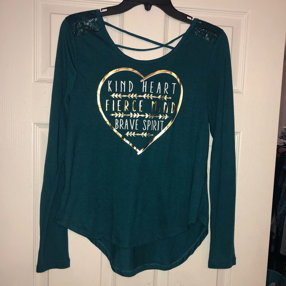 Long Sleeve Top with lace shoulders